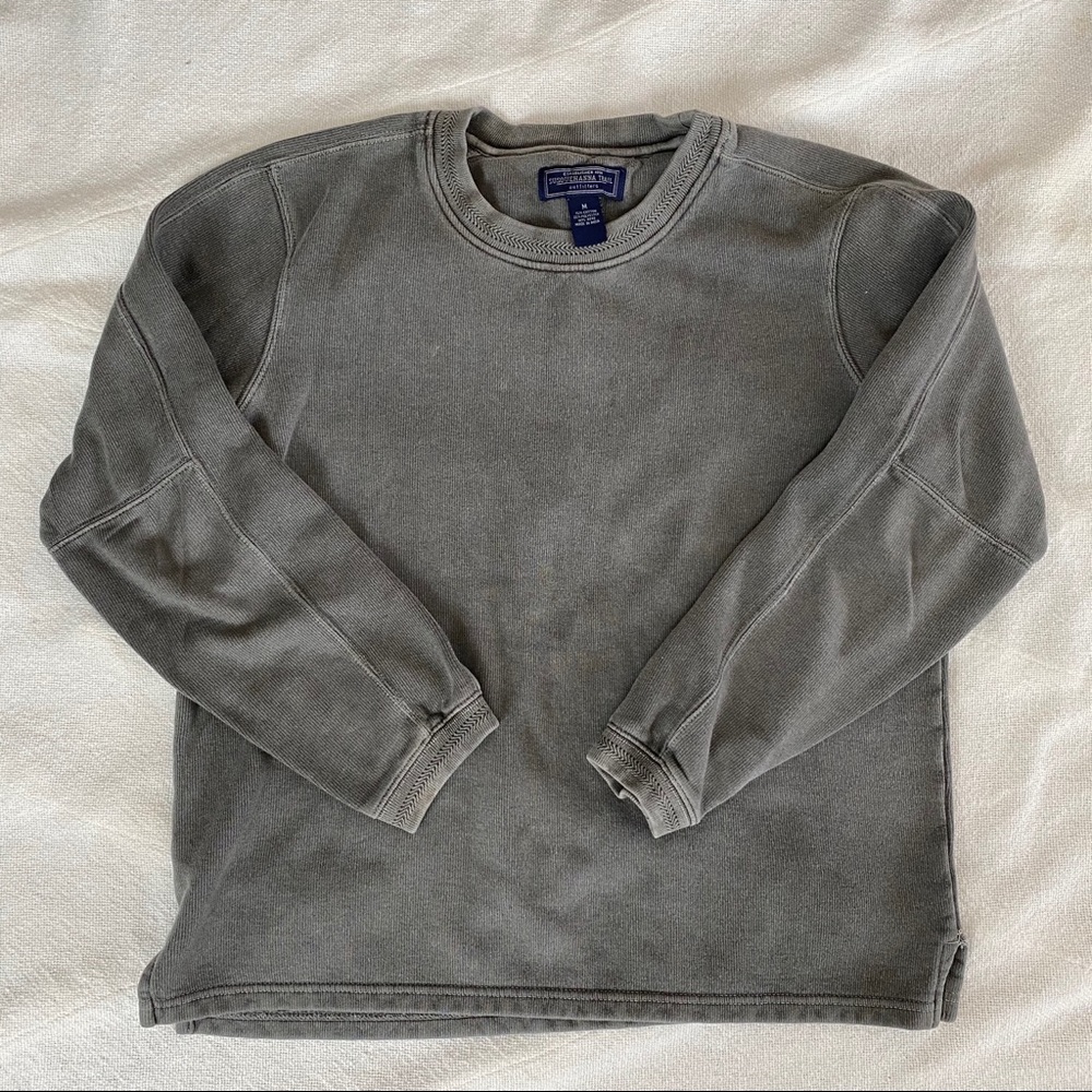 Vintage Sage Green Oversized Crewneck Pullover